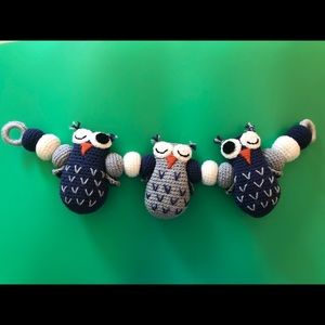 Handmade crochet owl decoration